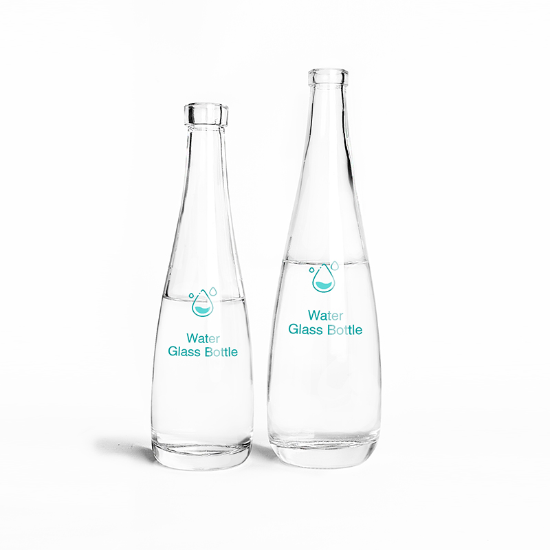 spring water in glass bottles