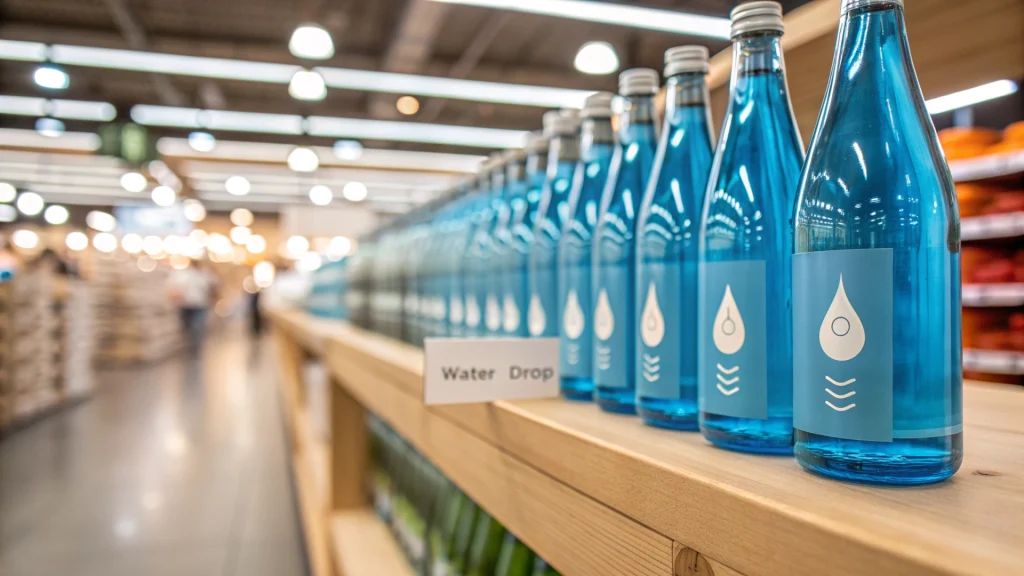 premium glass water bottle