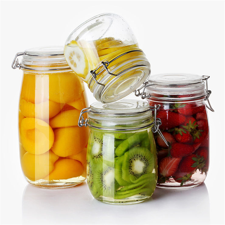 glass jars with airtight lids