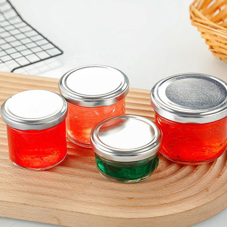 small glass yogurt jars