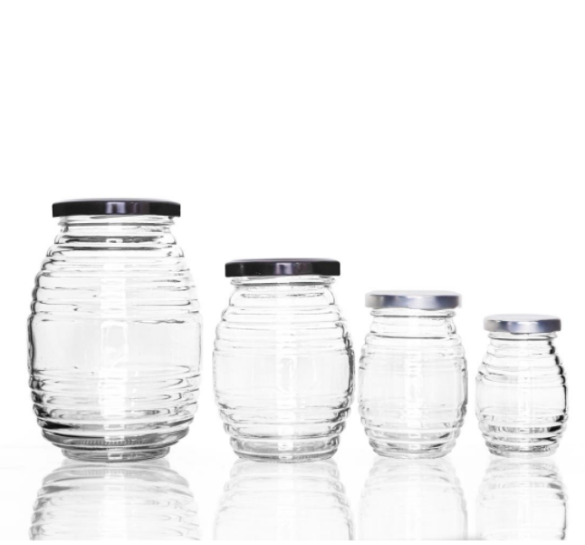 antique glass honey jars
